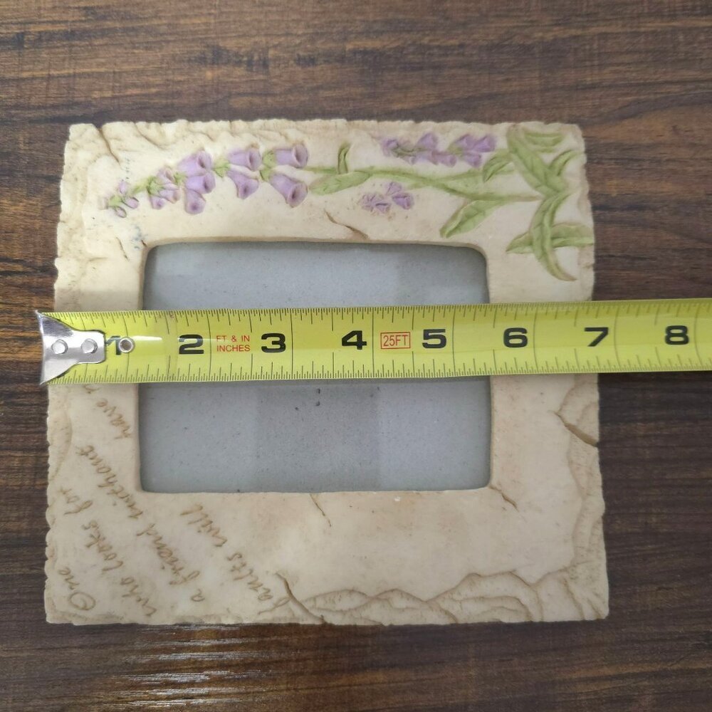 Decorative Picture Frame With Engraved Friendship Quote & Purple Flower Design - Picture 10 of 10
